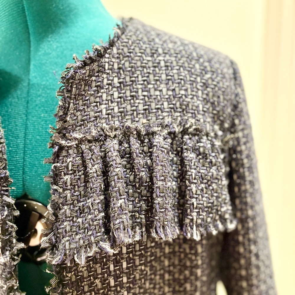 Ann Taylor Navy Tweed Blazer - Picture 8 of 10